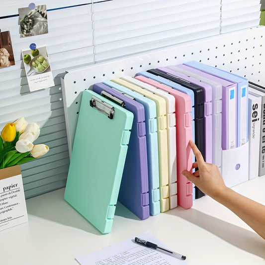 A4 File Folder Storage Box with Plate Clip – Large Capacity Multi-Function Document & Test Paper Organizer