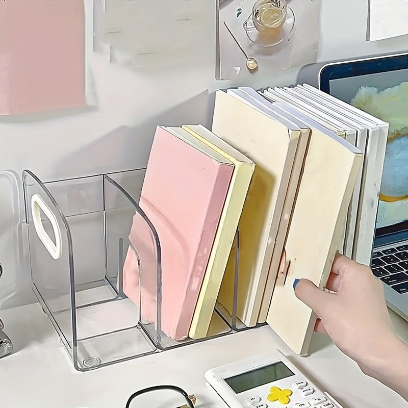 Transparent Office Desktop Bookshelf and Document Storage Box