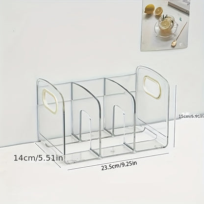 Transparent Office Desktop Bookshelf and Document Storage Box