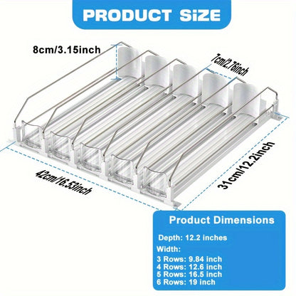 3/4/5-Piece Beverage Pusher Drink Dispenser – Refrigerator Bottle and Can Storage Box