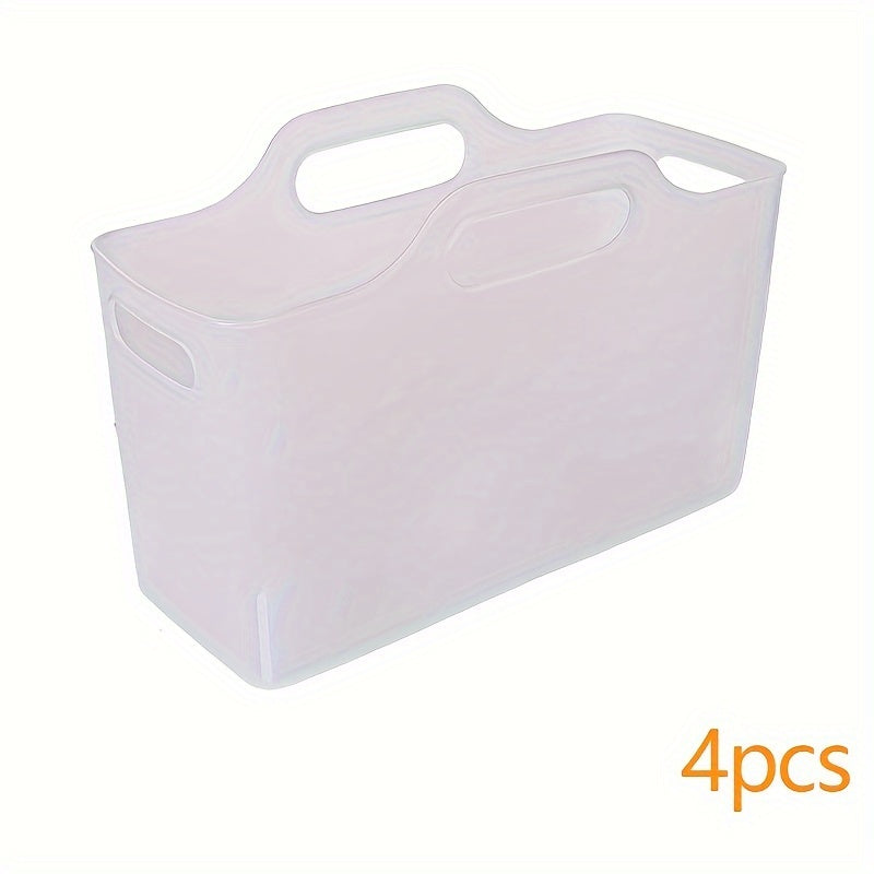 4pcs Cleaning Supplies Storage Baskets – Under Sink & Plastic Organizer for Home, Kitchen, Bathroom & Office