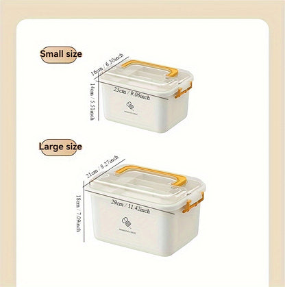 Home Care Medicine Box – Portable Multi-Layer Plastic First Aid and Medicine Organizer