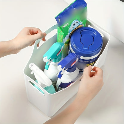 4pcs Cleaning Supplies Storage Baskets – Under Sink & Plastic Organizer for Home, Kitchen, Bathroom & Office