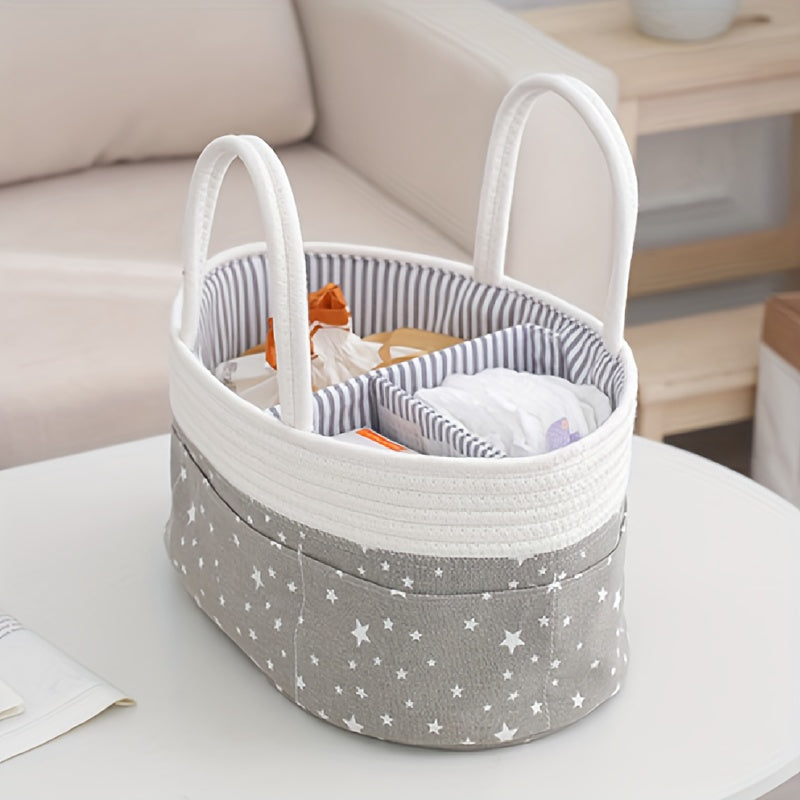 Braided Hand-Holding Diaper Storage Bag – Portable Organizer
