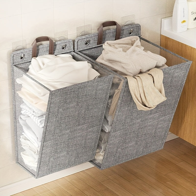 1x Foldable Wall Mounted Laundry Basket Hamper