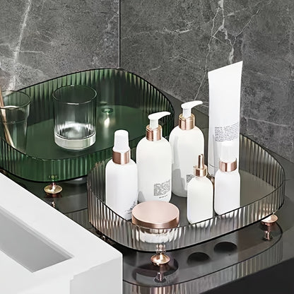 Makeup Storage Tray – Durable Skincare and Cosmetic Organizer for Desktop, Dresser, Bathroom, and Bedroom