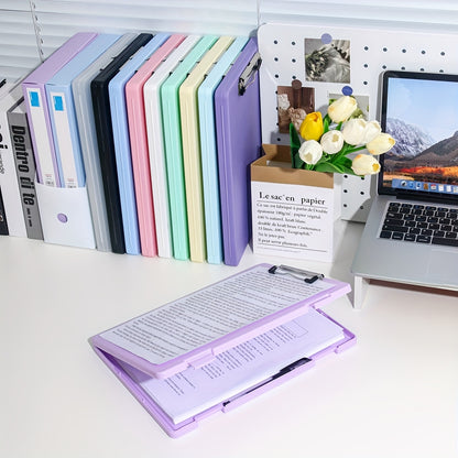 A4 File Folder Storage Box with Plate Clip – Large Capacity Multi-Function Document & Test Paper Organizer