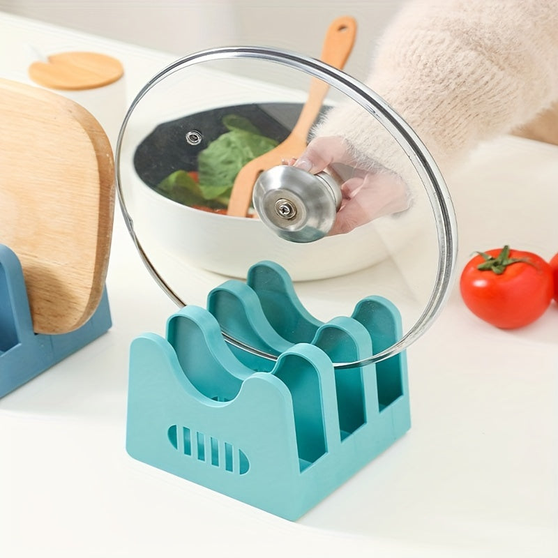 Rust-Proof ABS Kitchen Organizer – Spoon and Utensil Holder with Drainage and Pot Lid Rack