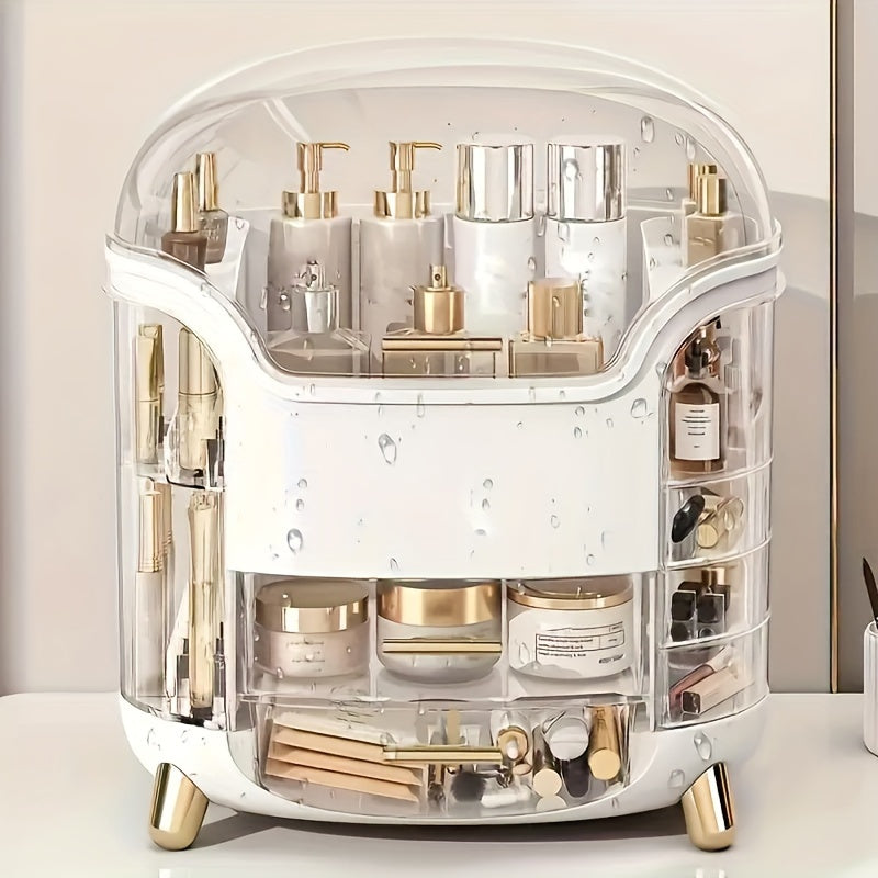 Makeup & Skincare Organizer Case – Large Cosmetic Storage Box for Vanity, Bathroom & Desk