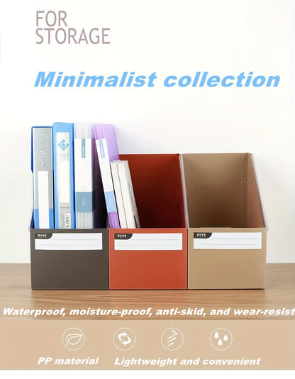 Large Capacity Desk File Organizer – Foldable Office and Study Storage Box
