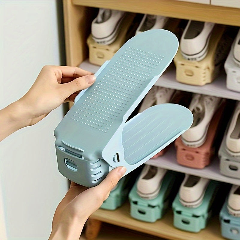 10-Piece Adjustable Shoe Rack – Space-Saving Home and Bedroom Organizer