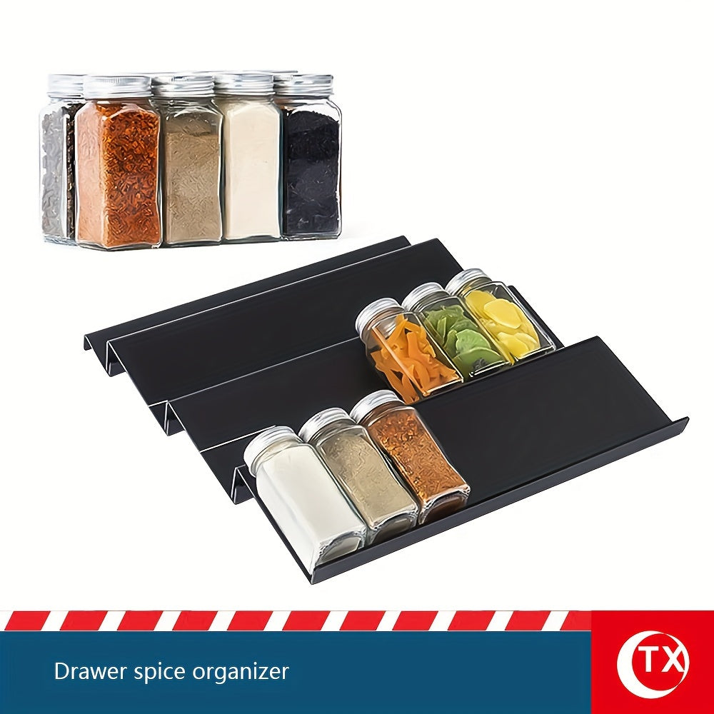 4 Shelf Acrylic Kitchen Spice Rack and Makeup Organizer Storage Stands