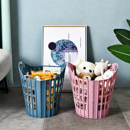 Modern Foldable Laundry Basket – Multi-Compartment Clothes Storage
