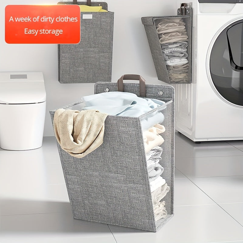 1x Foldable Wall Mounted Laundry Basket Hamper