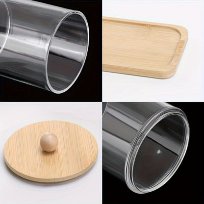 3pcs Premium Plastic Cotton Swab Holder Set – Compact Bathroom Storage Containers with Lids for Cotton Swabs, Balls, Pads, and Accessories