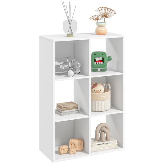 6-Cube Bookshelf- White